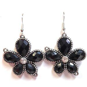 Black Flower Earrings